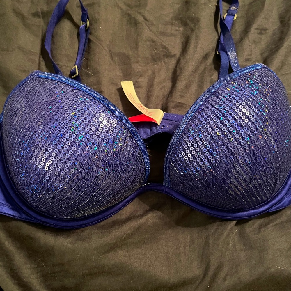 True Blue All Sequins VS PINK Bra